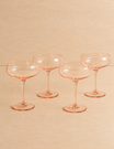 Set of 4 Coupe Glass Amber