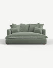 Penny Sofa 2 Seater With 1 Seat Cushion in Velvet Duck Egg