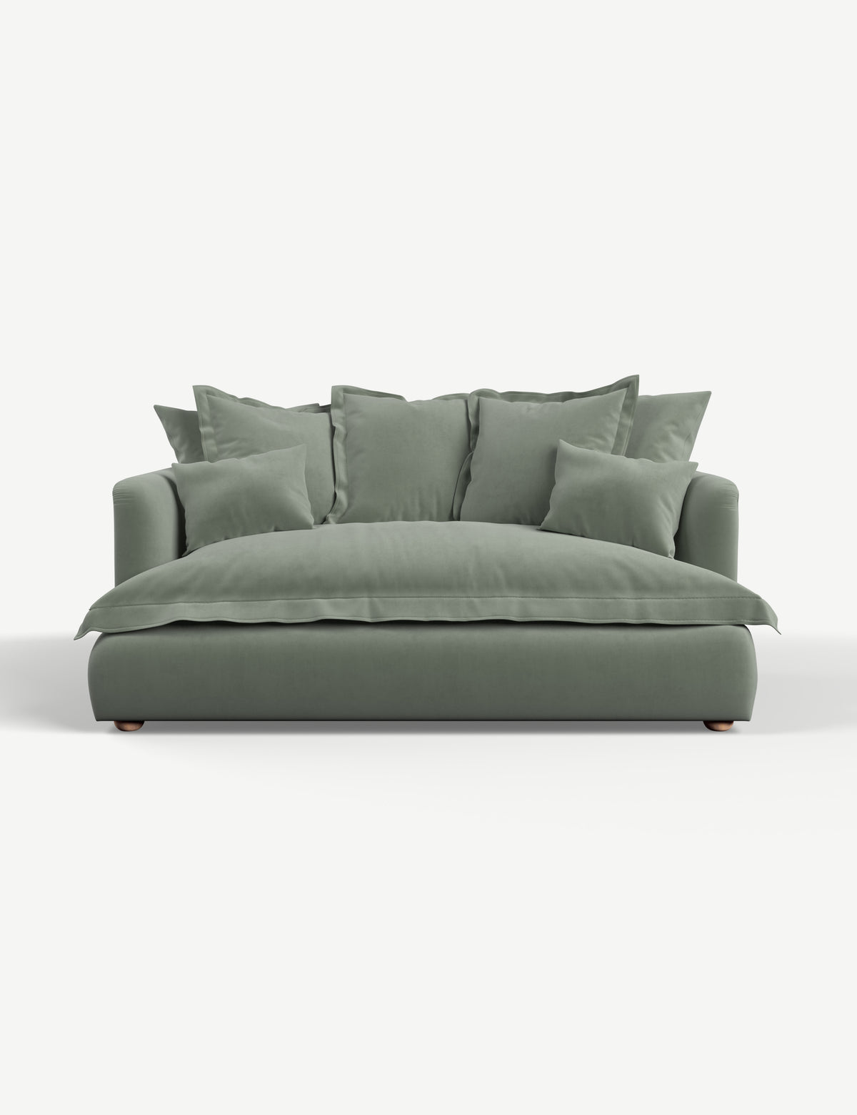 Penny Sofa 2 Seater With 1 Seat Cushion in Velvet Duck Egg