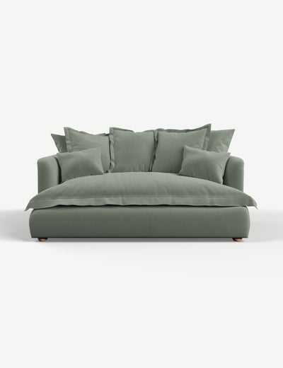 Penny Sofa 2 Seater With 1 Seat Cushion in Velvet Duck Egg