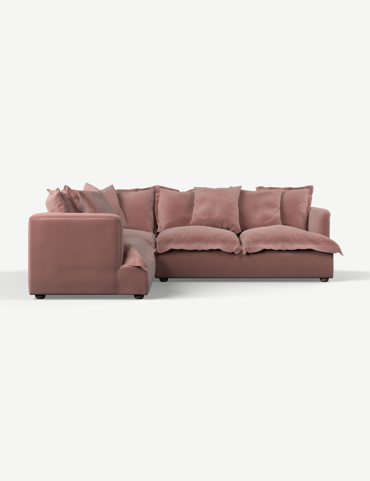 Velvet Dusty Pink Left Hand Facing