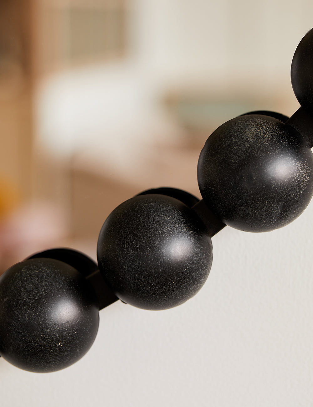 Round Black Bobble Mirror 