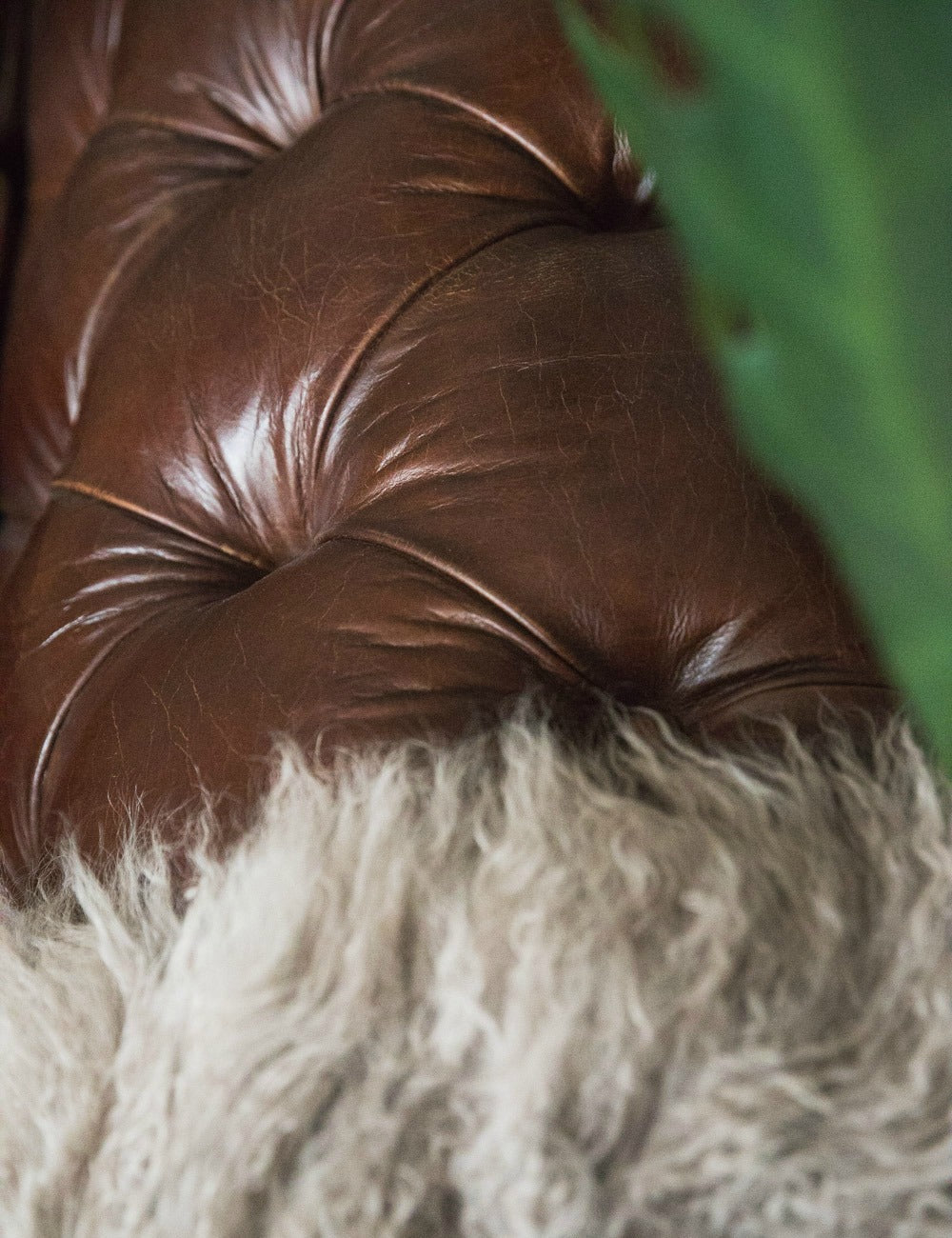 Vintage Leather Chesterfield - 3 Seater