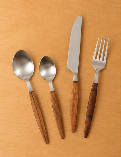Adra Wooden Cutlery Set of 16