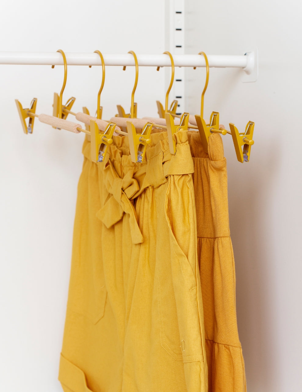 Adult Clip Hangers in Mustard