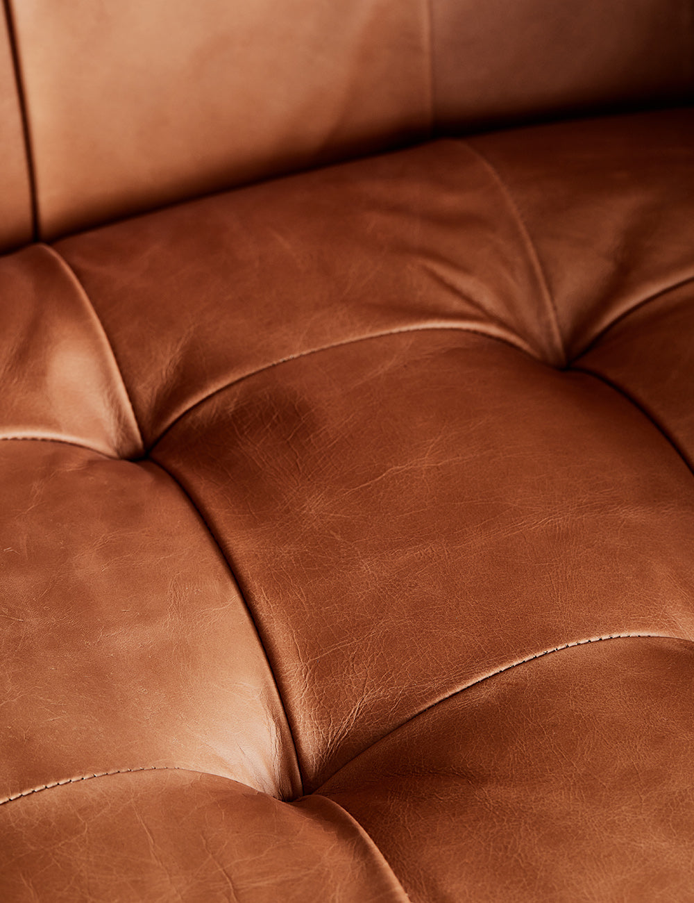 Alabama Brown Leather Three Seater Sofa