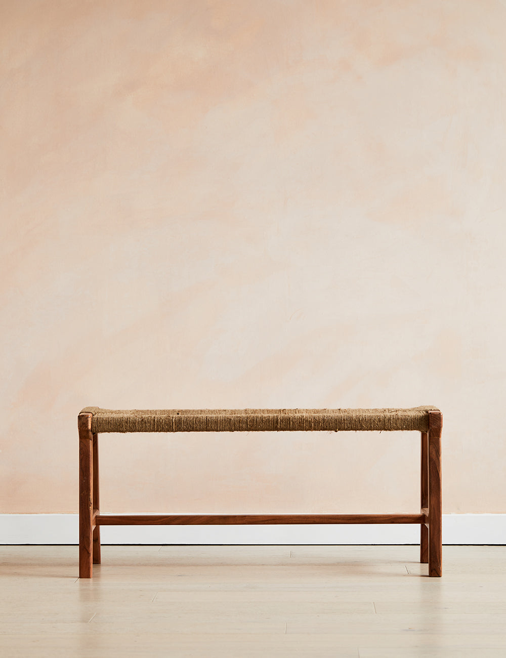 Wood and store woven bench