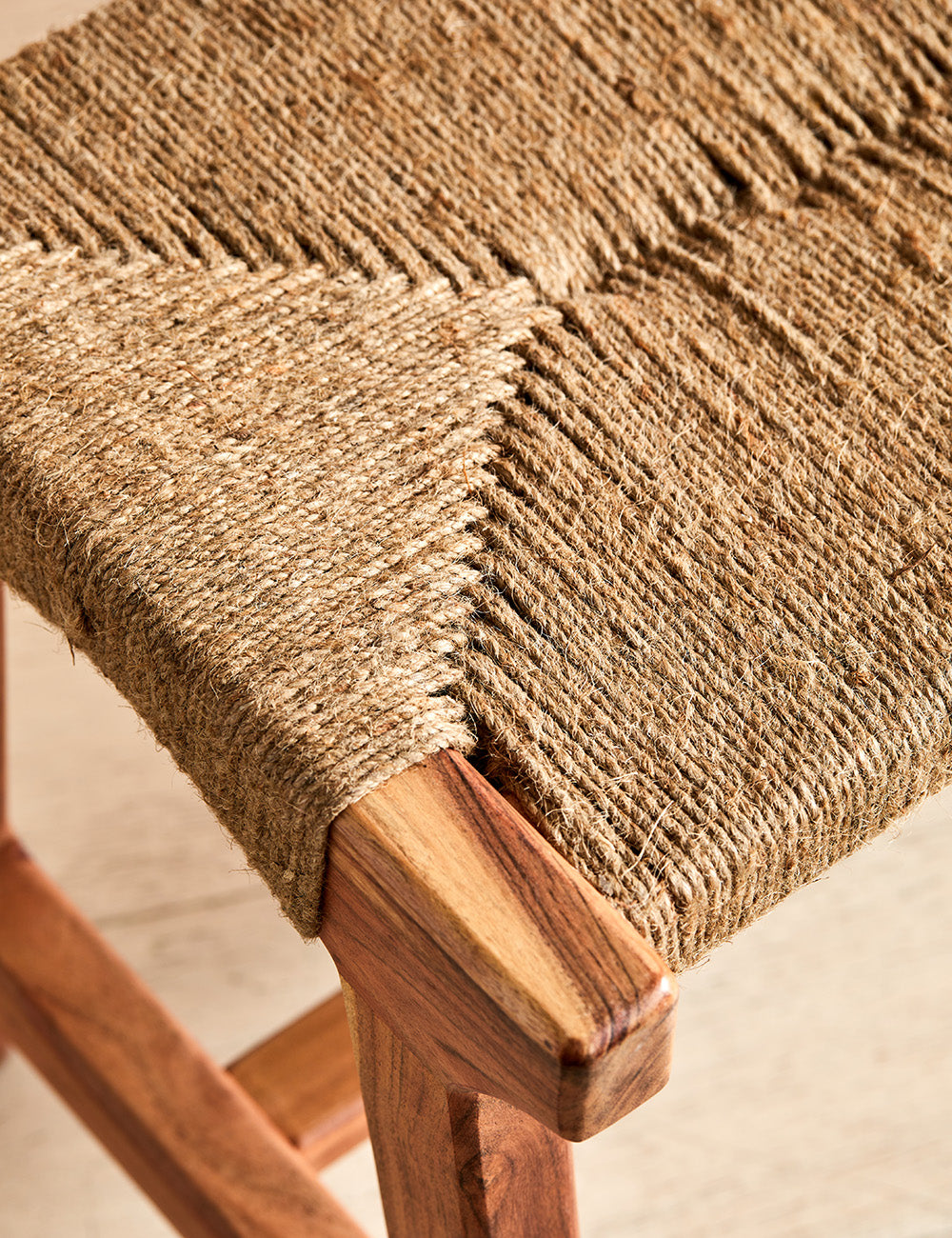 Woven dining shop bench
