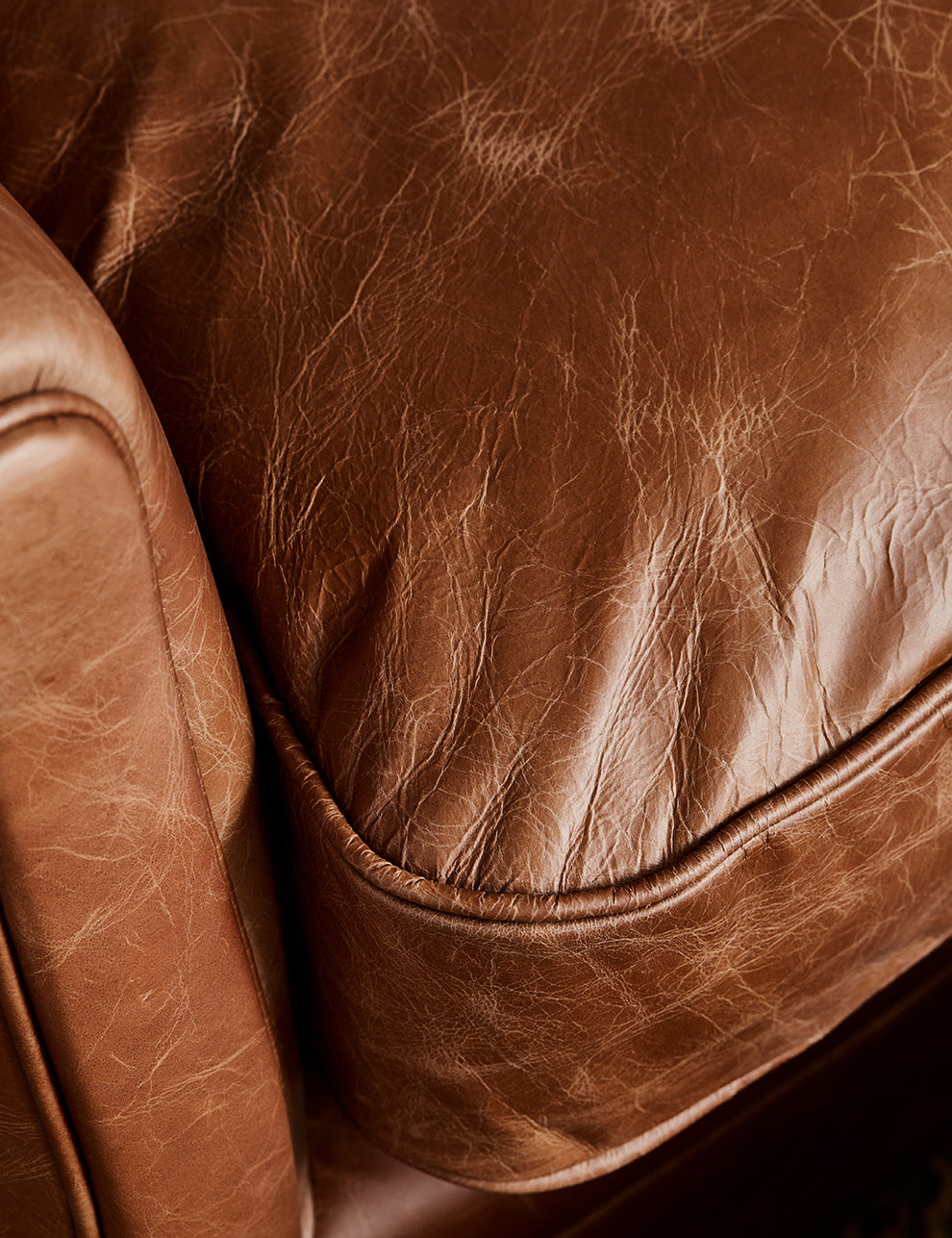 Arizona Brown Leather Two Seater Sofa
