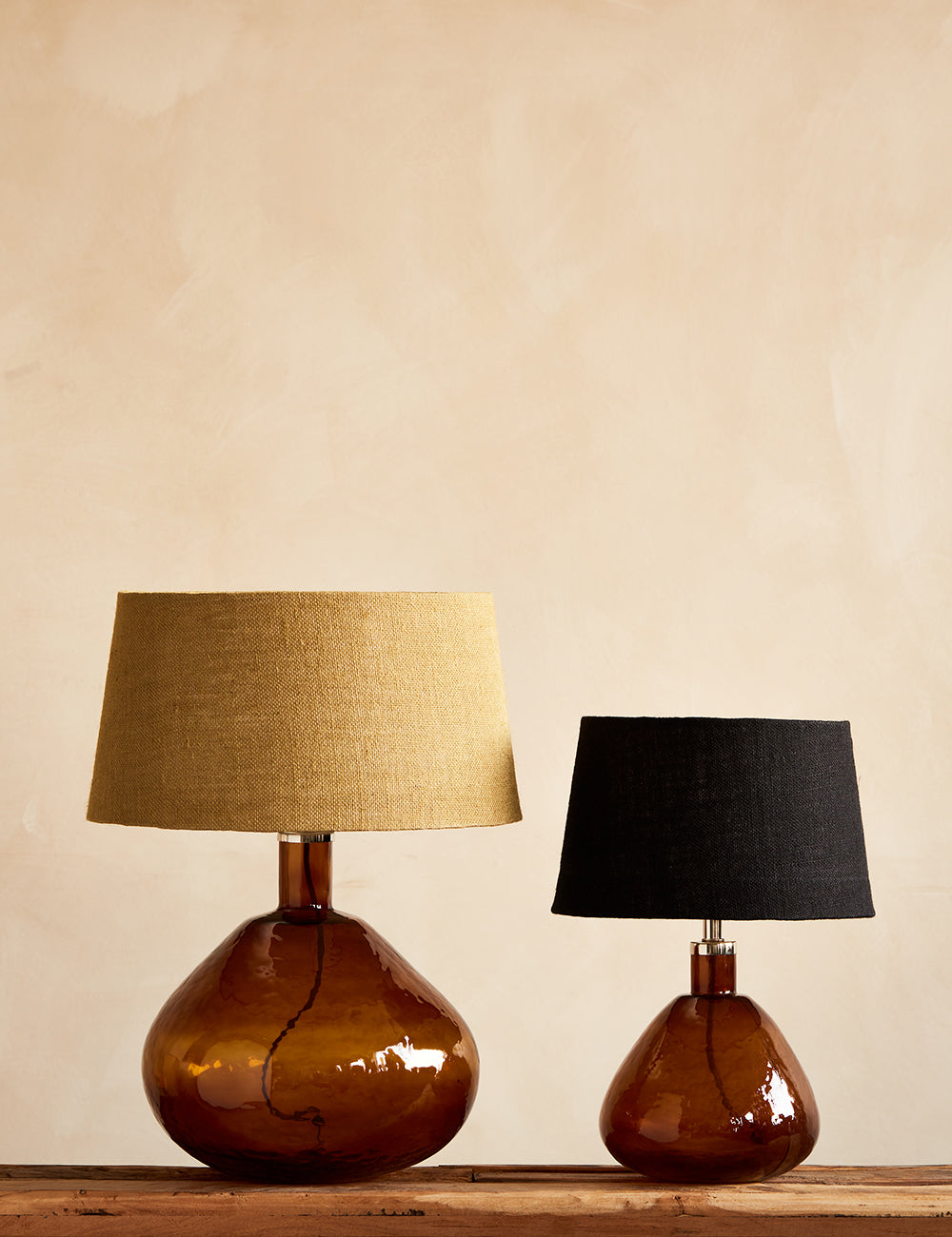 Brown glass sales lamp base
