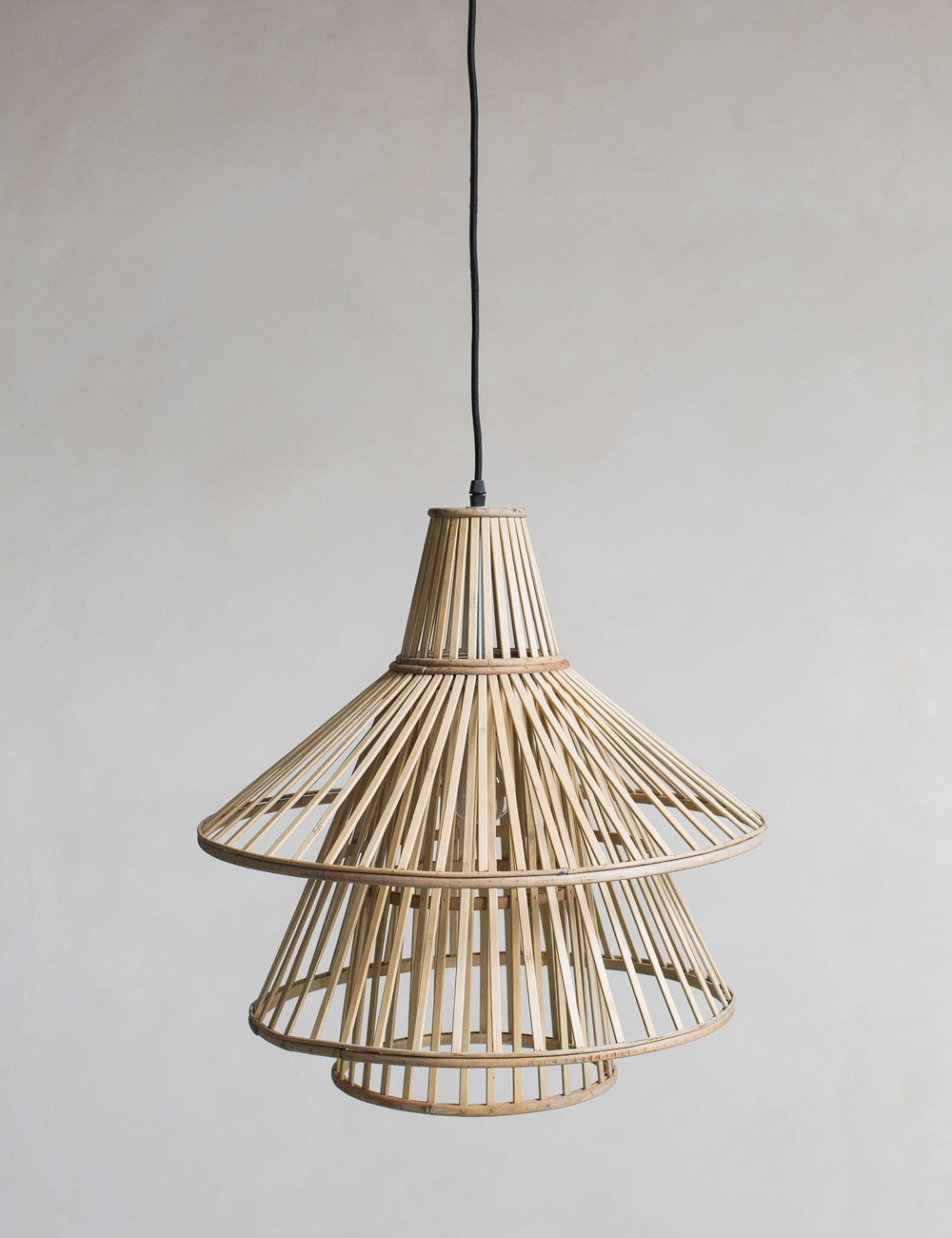 Bamboo Conical Pendant Lamp Shade
