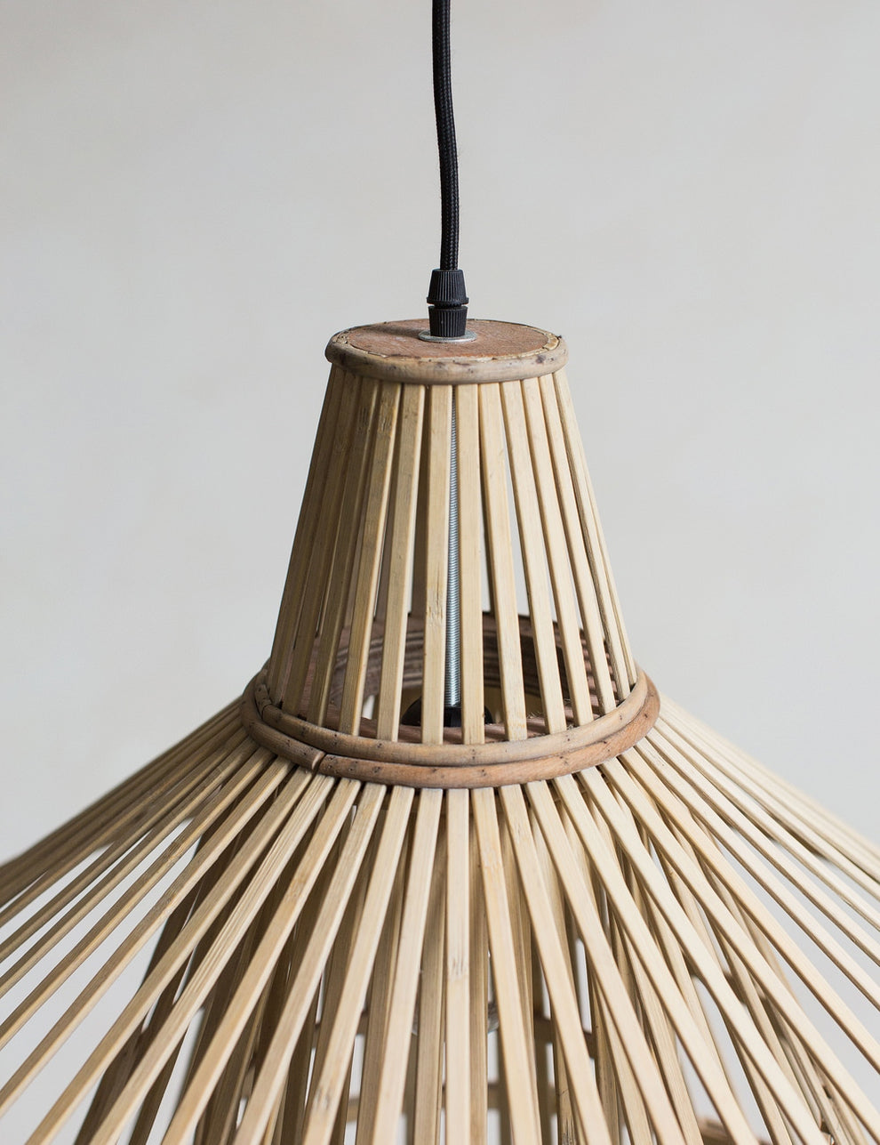 Bamboo Conical Pendant Lamp Shade
