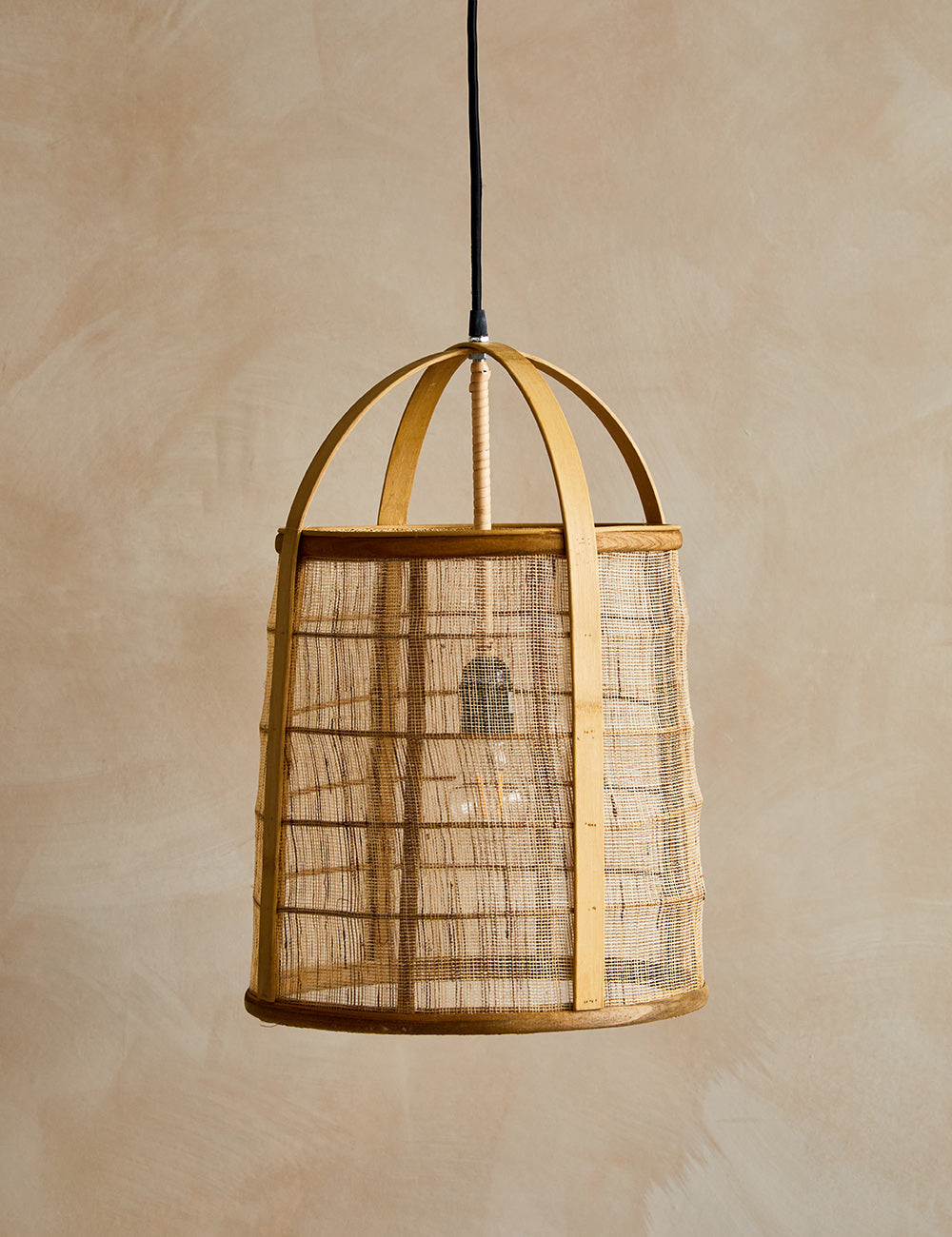 Bamboo & Linen Ceiling Lamp