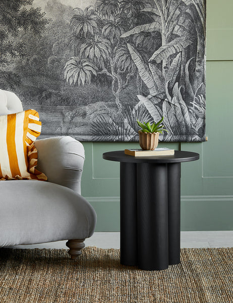 Black abstract top coffee table
