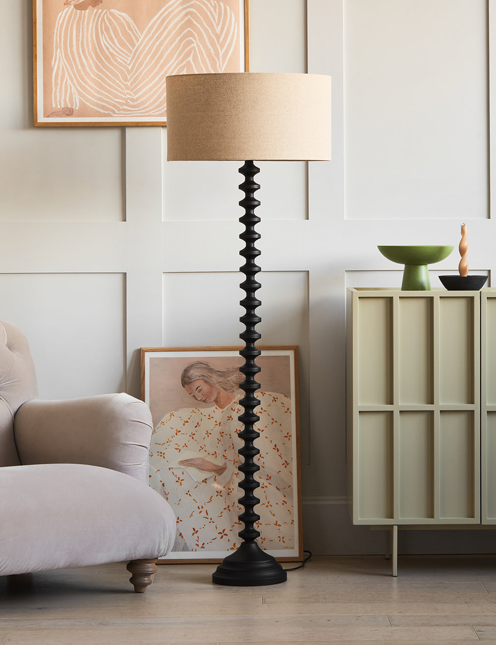Bobbin sales floor lamp