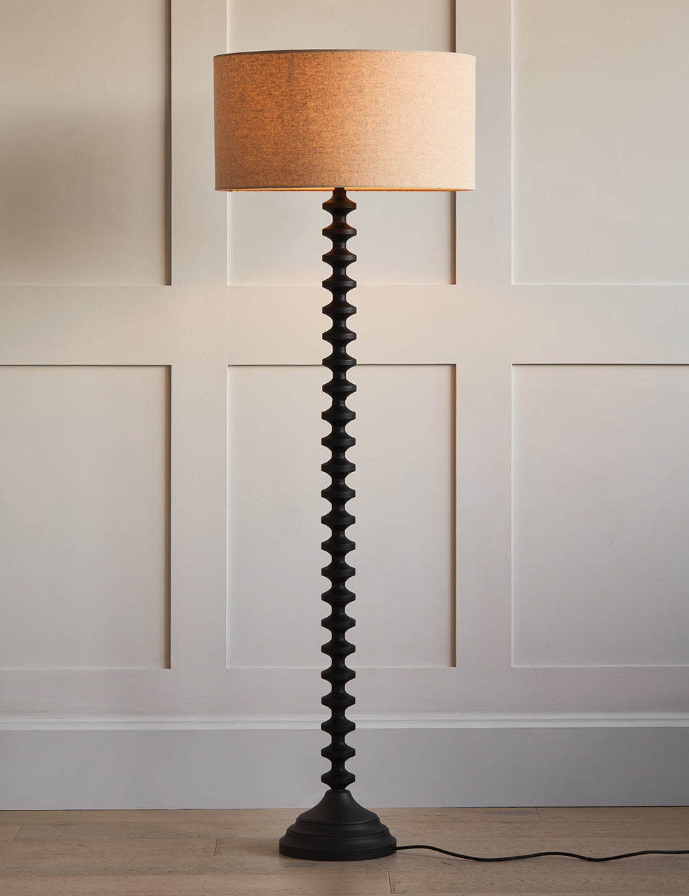 Black Bobbin Base Floor Lamp Lighting Rose Grey Rose and Grey
