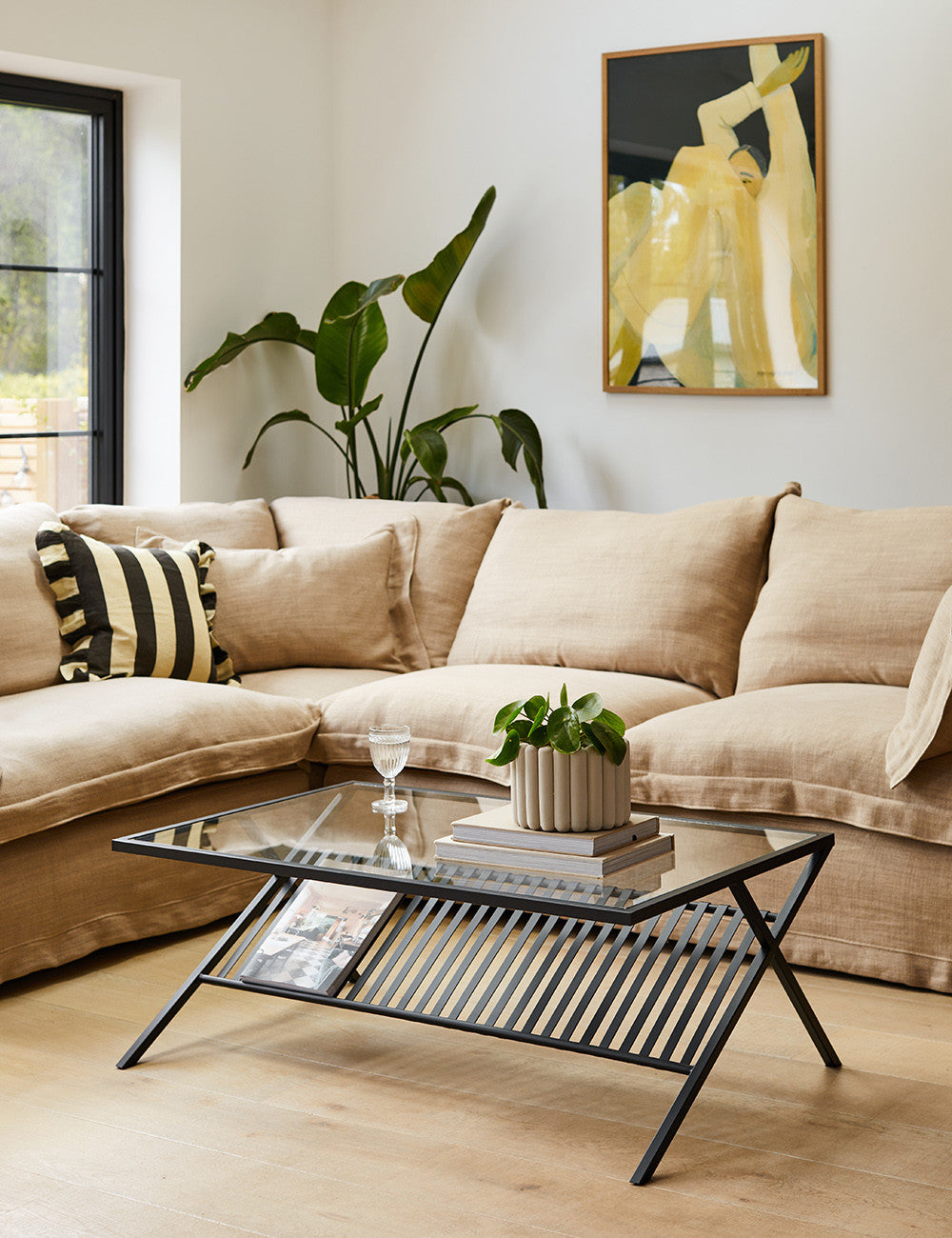 Styling glass coffee sales table