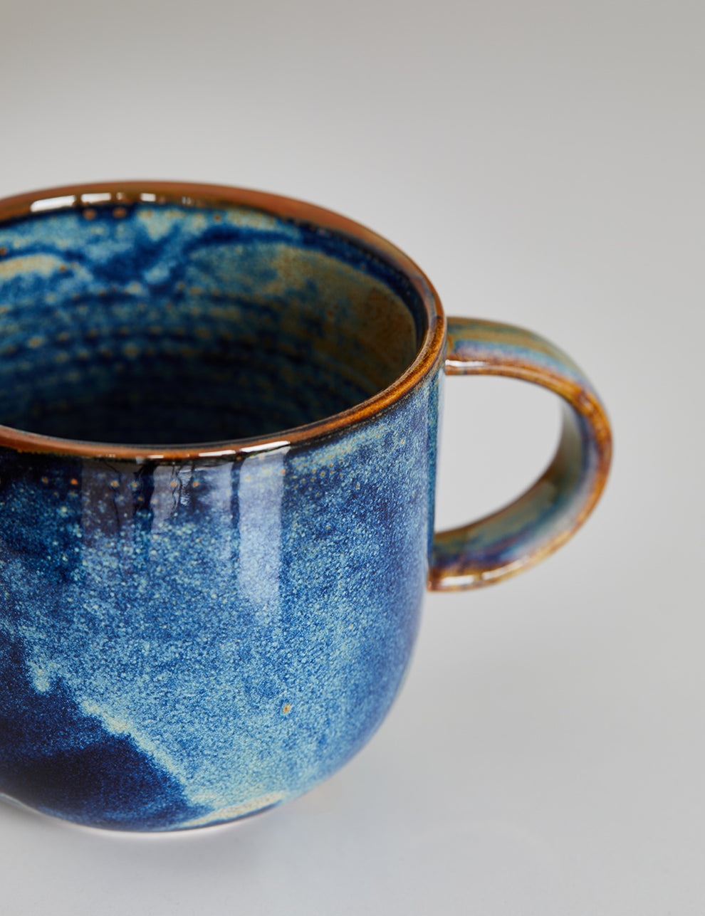 Bright Blue Rustic Porcelain Mug