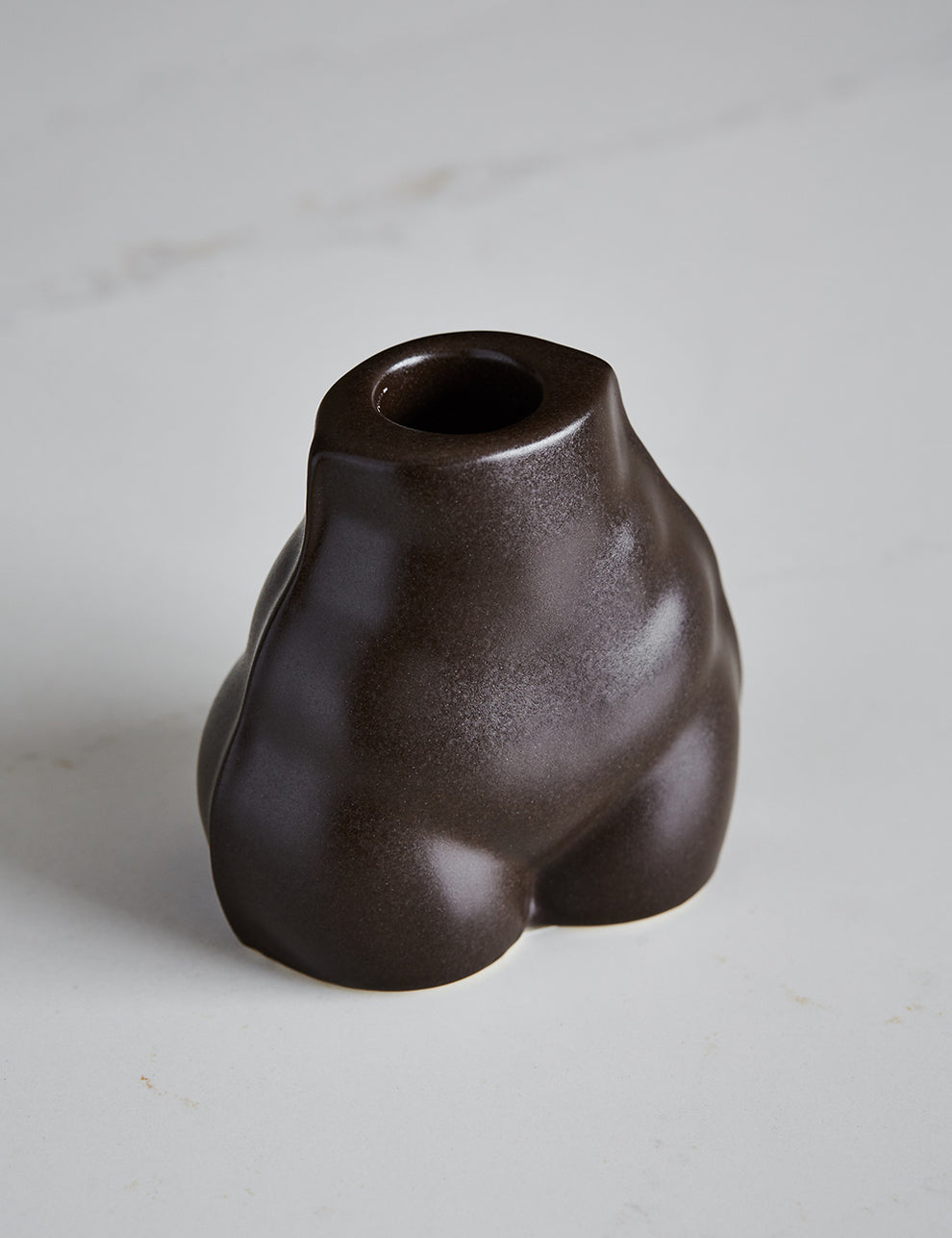 Cheeky Bum Candle Holder - Two Colours Available Dark Brown