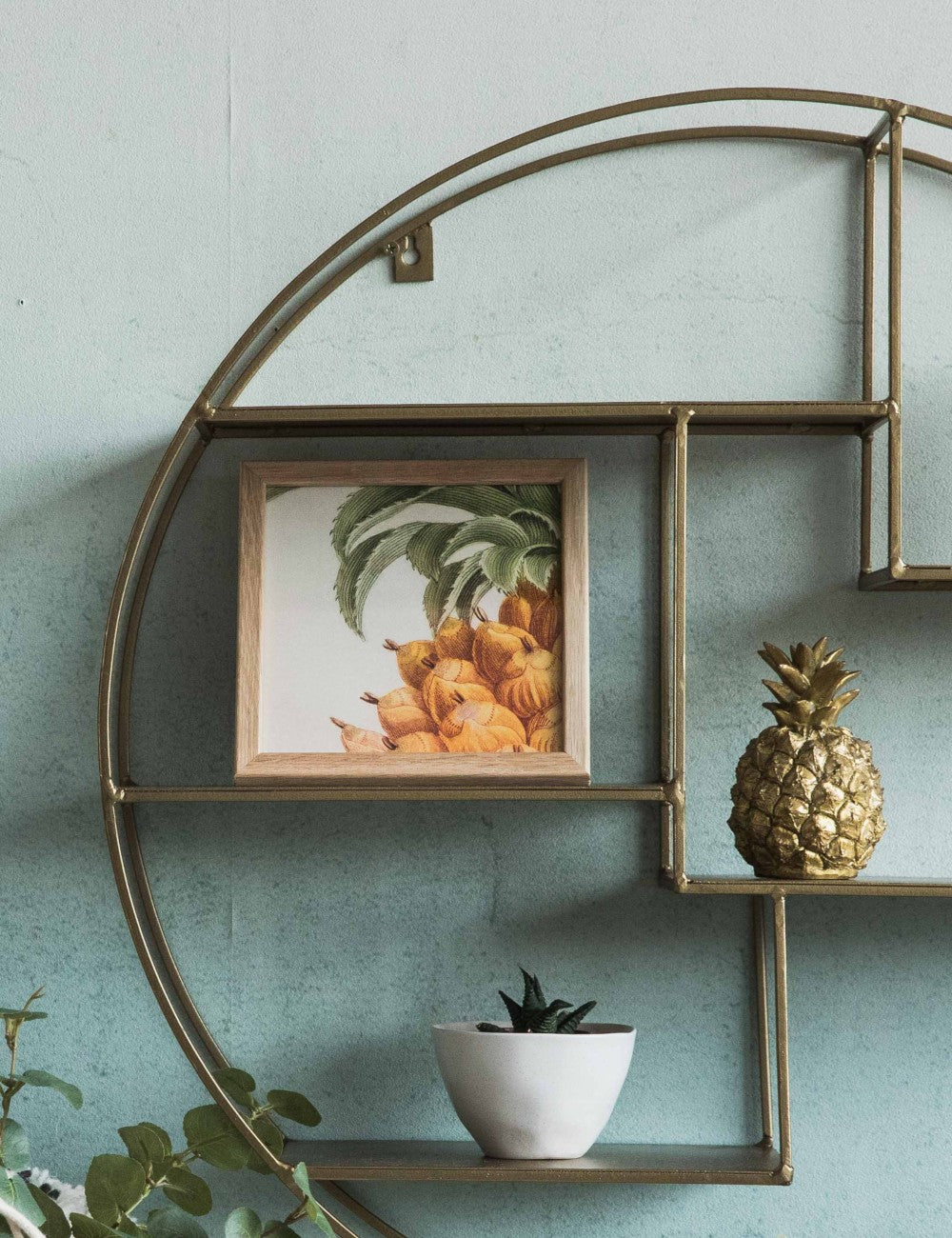 Circular Brass Display Shelf