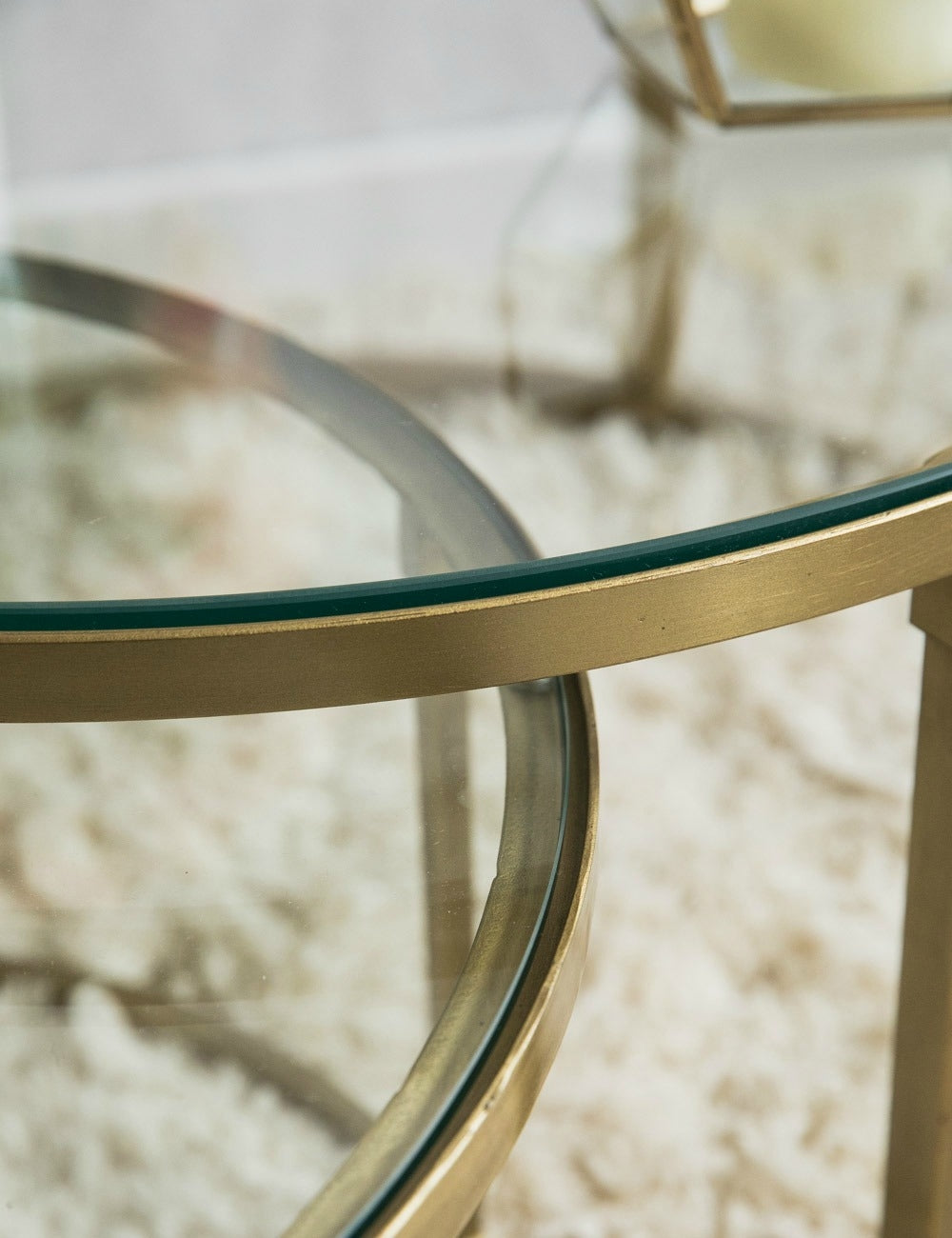 Coco Nesting Round Glass Coffee Tables