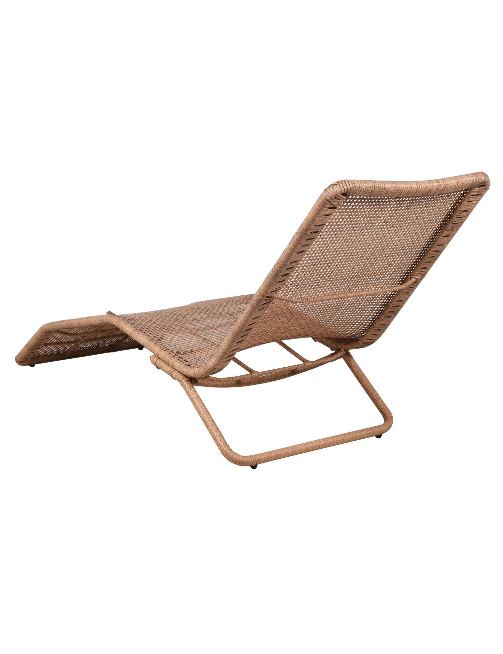 Curved rattan sun lounger on sale