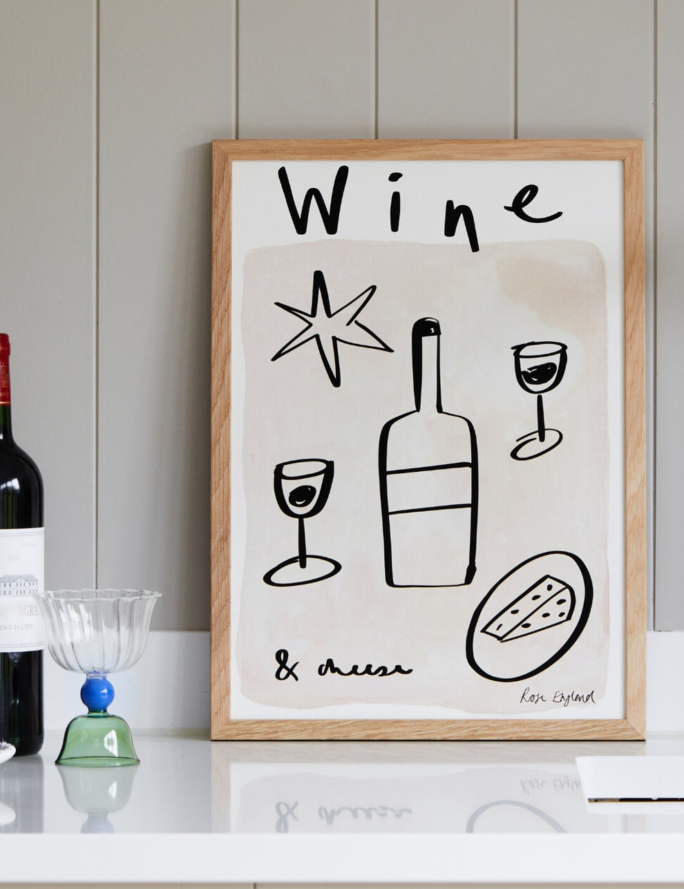 ‘Wine & Cheese’ Fine Art Giclée Print