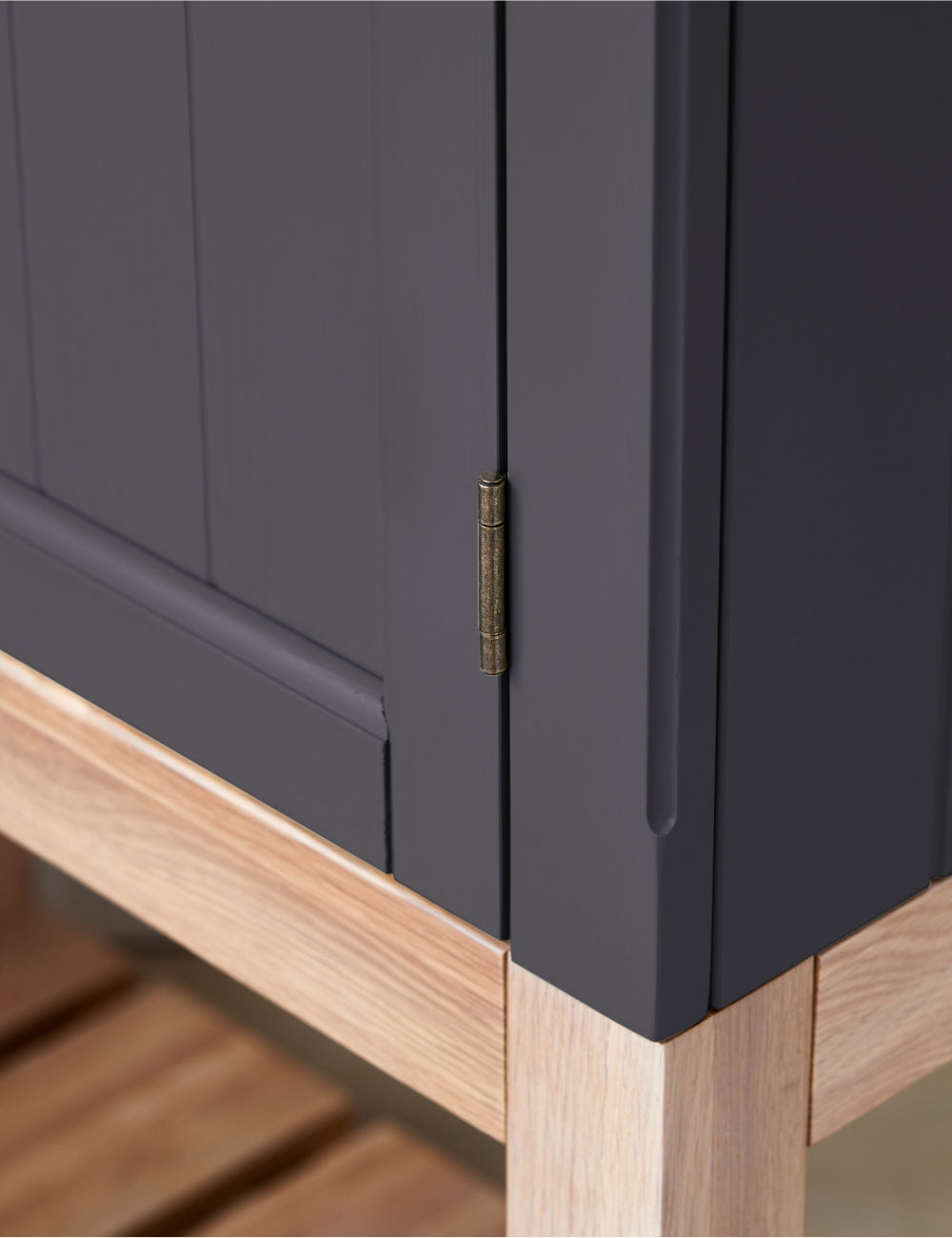 Deep Navy Wooden Kitchen Pantry Cabinet 