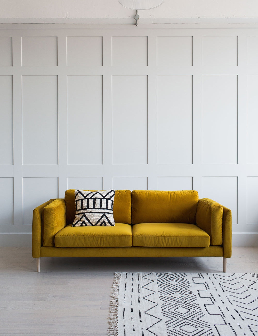 Caramel velvet sofa discount