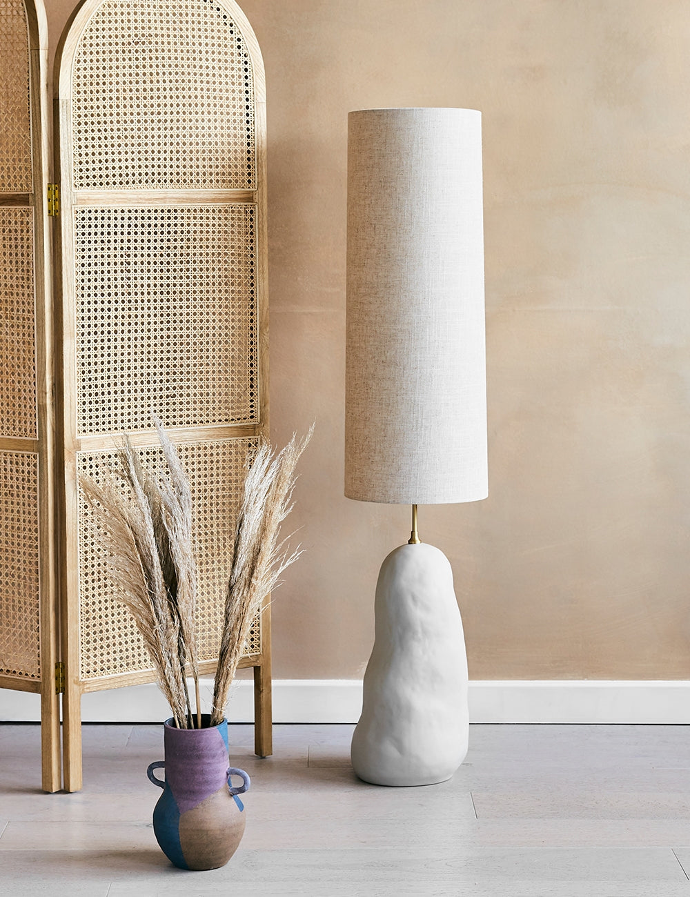 Ferm Living Hebe Large Natural Floor Lamp
