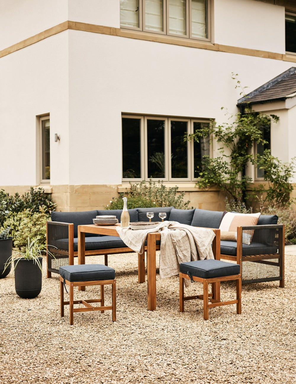 Weather resistant top outdoor dining table