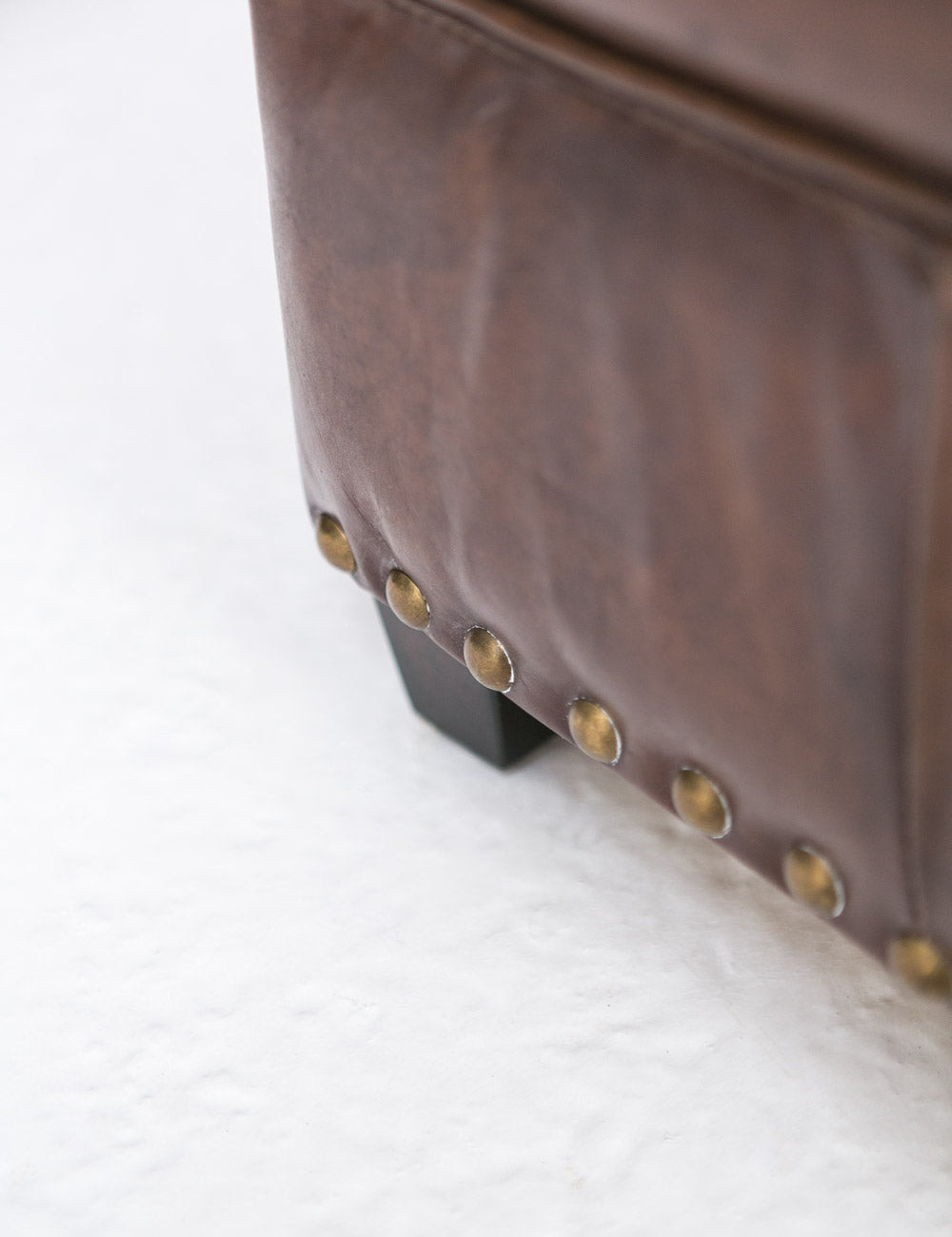 Vintage Leather Footstool