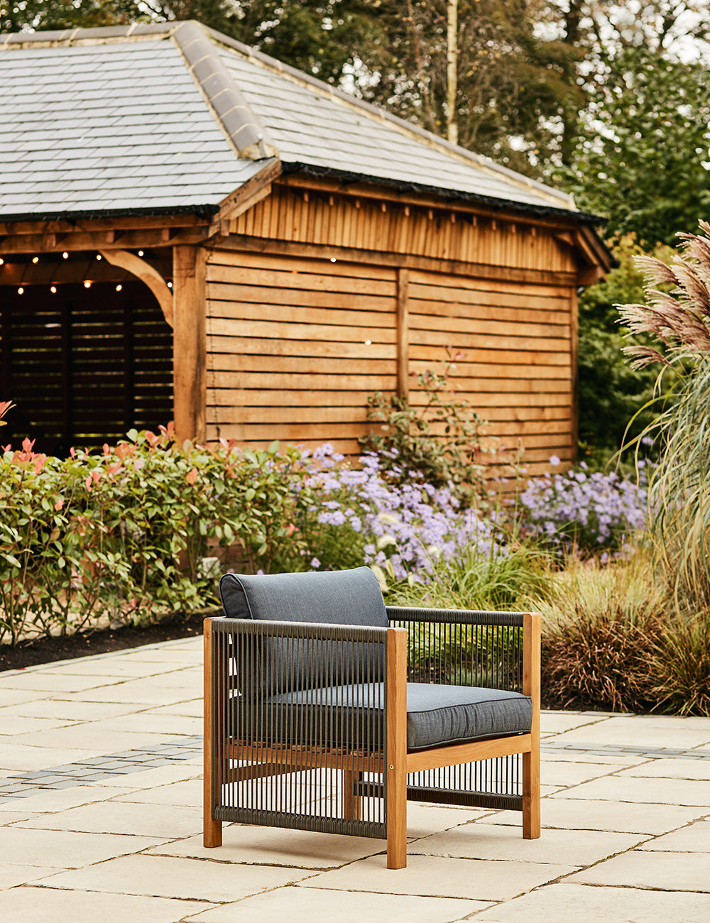 Wooden garden on sale lounge furniture