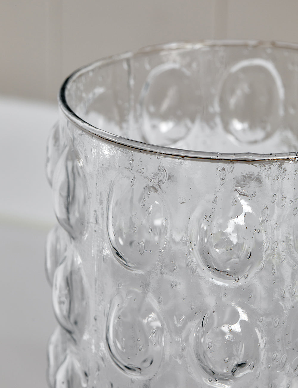 Glass Vase with Bubbles