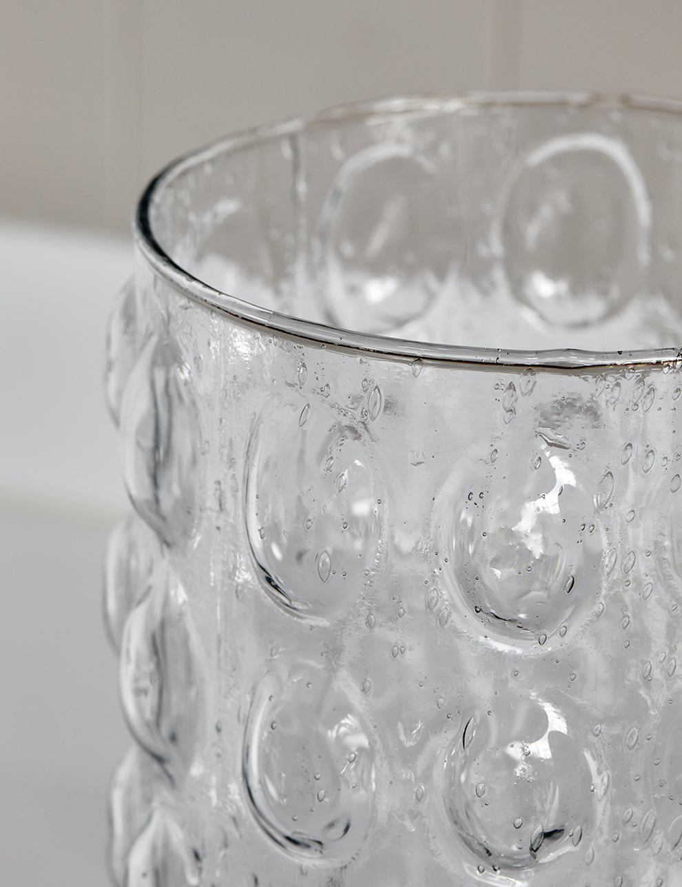 Glass Vase with Bubbles