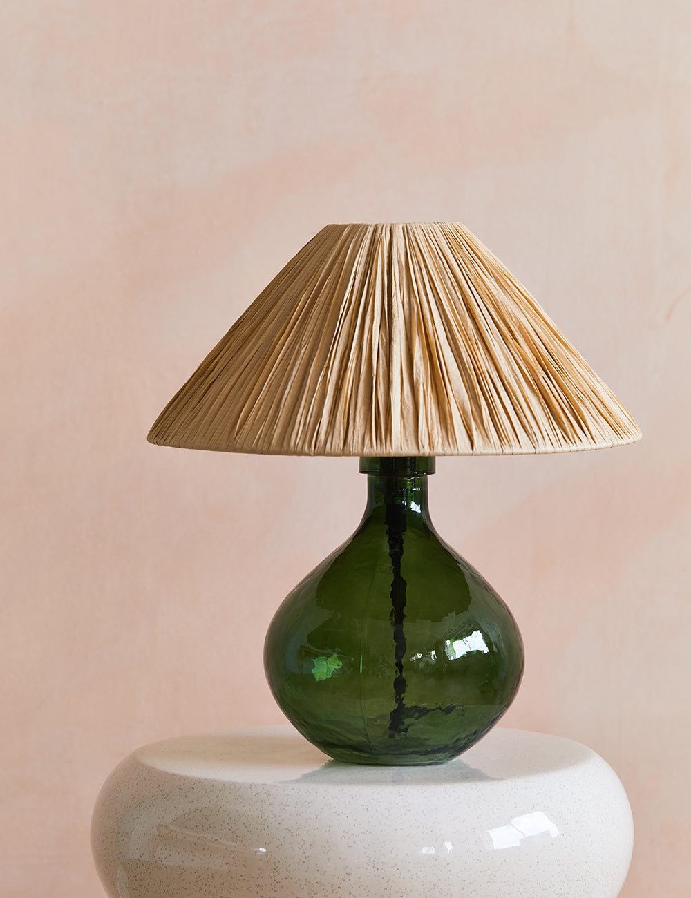 Lamp green glass deals