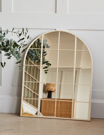 Hampstead White Arch Paned Mirror
