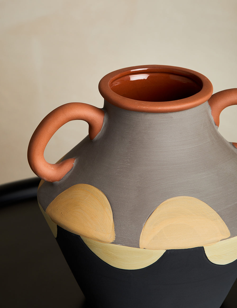 Hand painted Terracotta Vase 