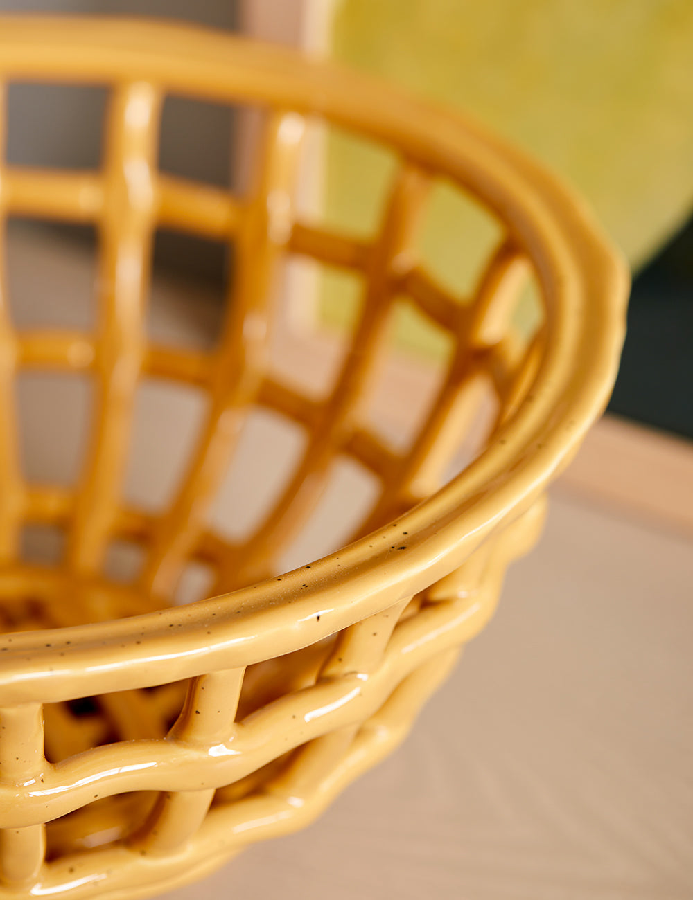 Honey Yellow Decorative Fruit Basket