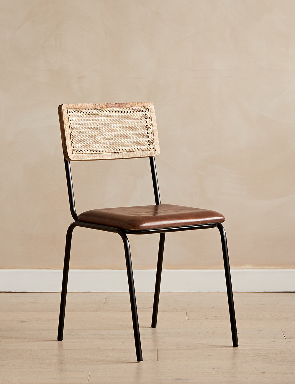Iswa Leather & Rattan Dining Chair 
