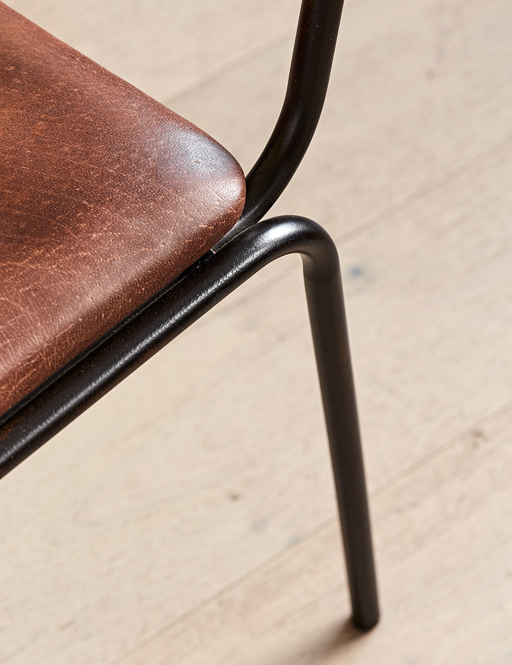 Iswa Leather & Rattan Dining Chair Rose and Grey