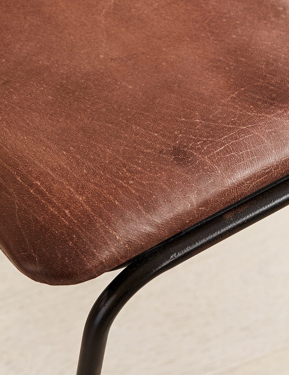 Iswa Leather & Rattan Dining Chair Rose and Grey