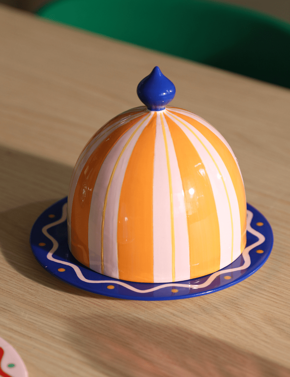 Joyful Stripe Cloche Rose & Grey Rose and Grey