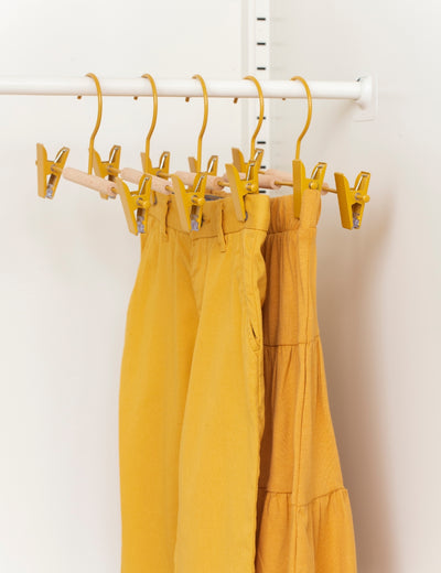 Kids Clip Hangers in Mustard