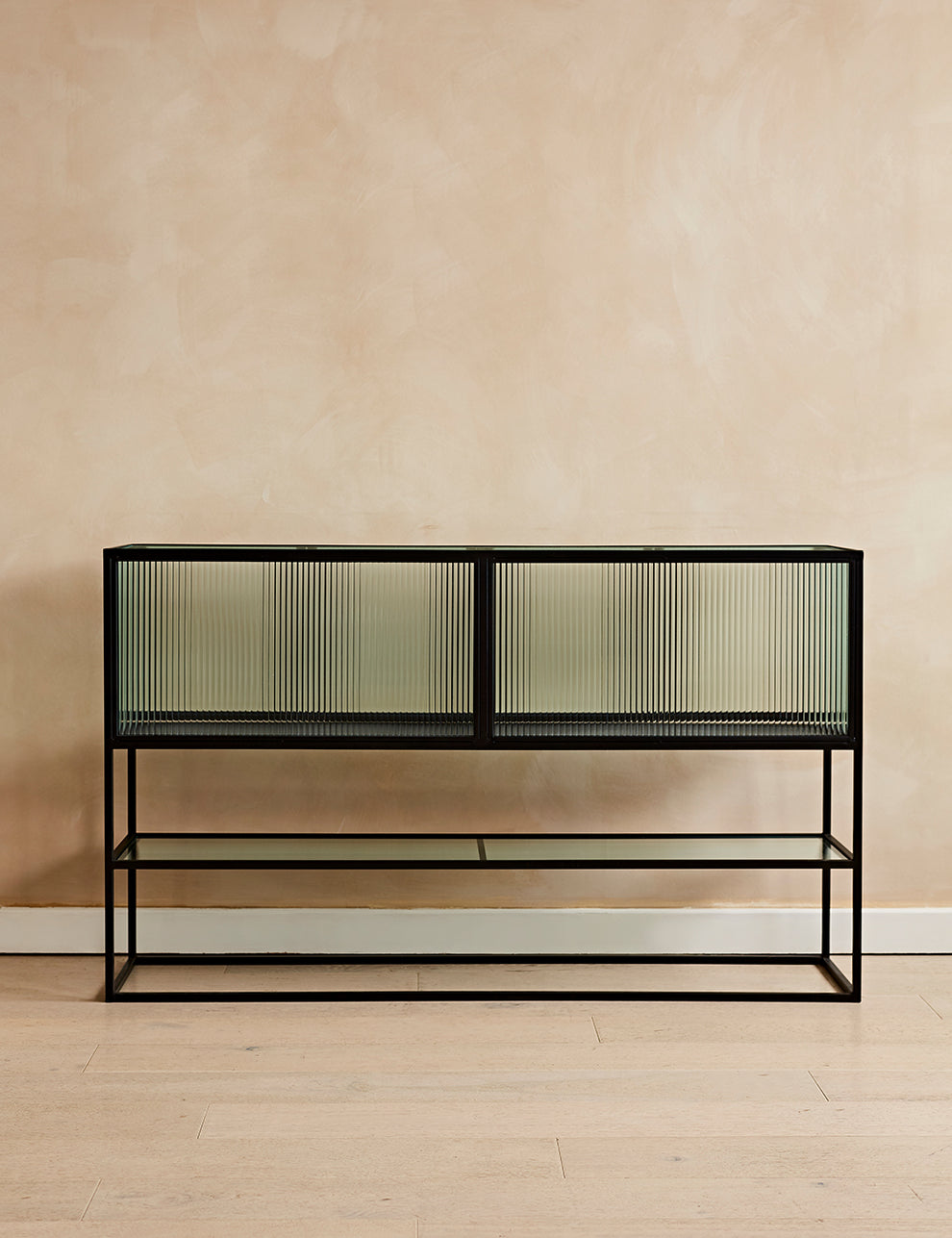 Kyoto Glass & Metal Large Console Cabinet
