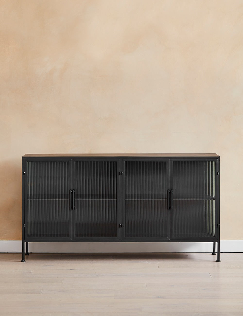 Kyoto Glass & Metal Sideboard front