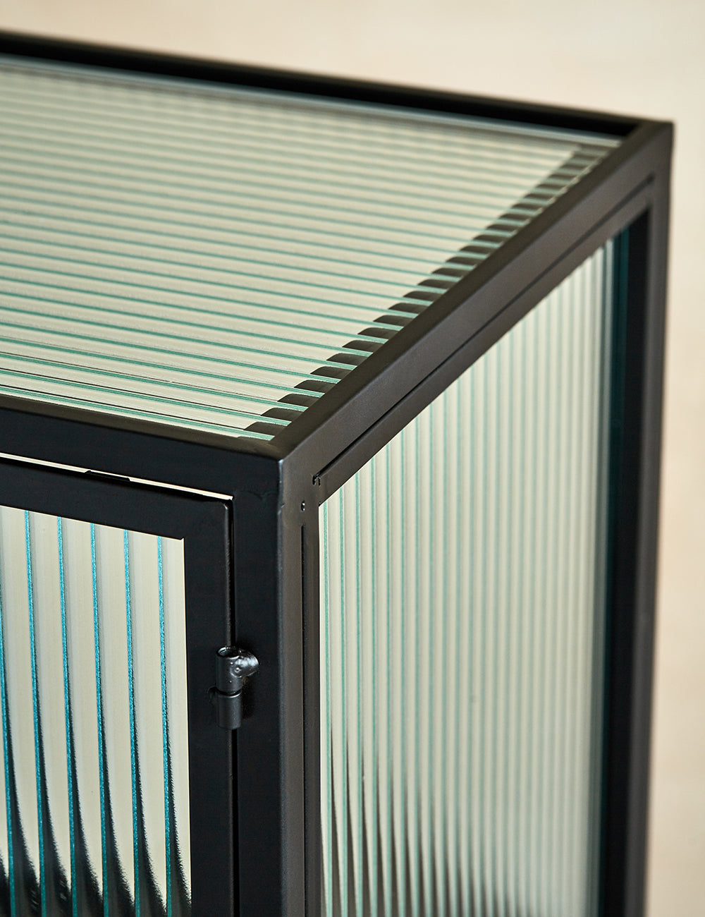 Glass store console cabinet