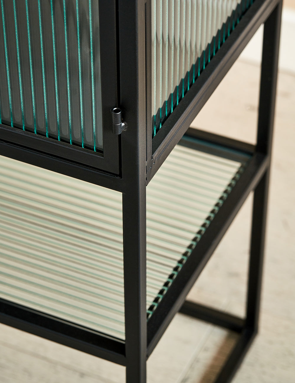 Kyoto Glass & Metal Small Console Cabinet Frame