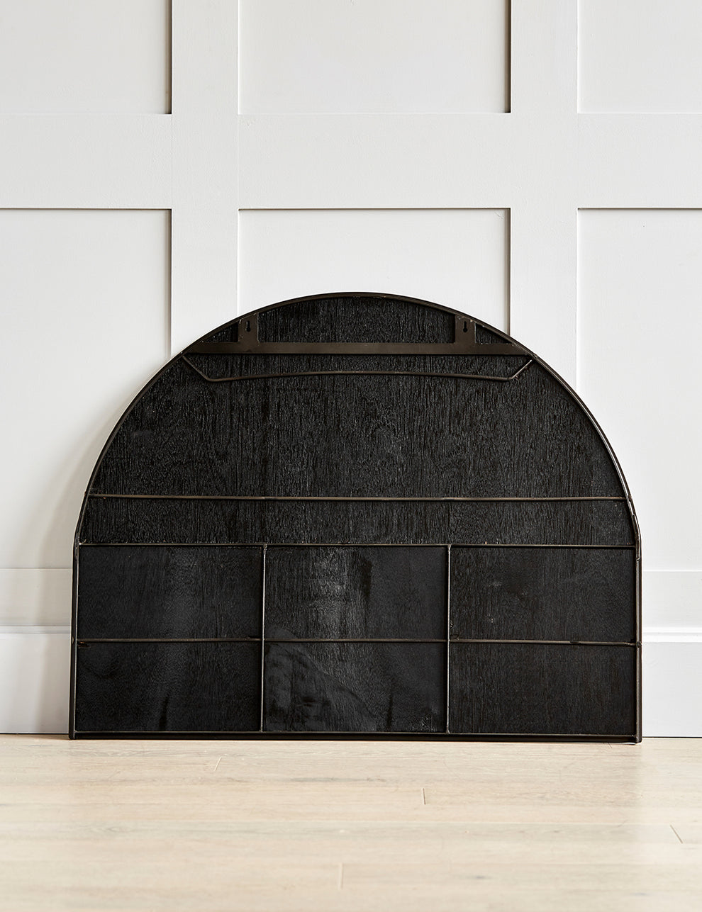 Mantle Arch Paned Mirror - back
