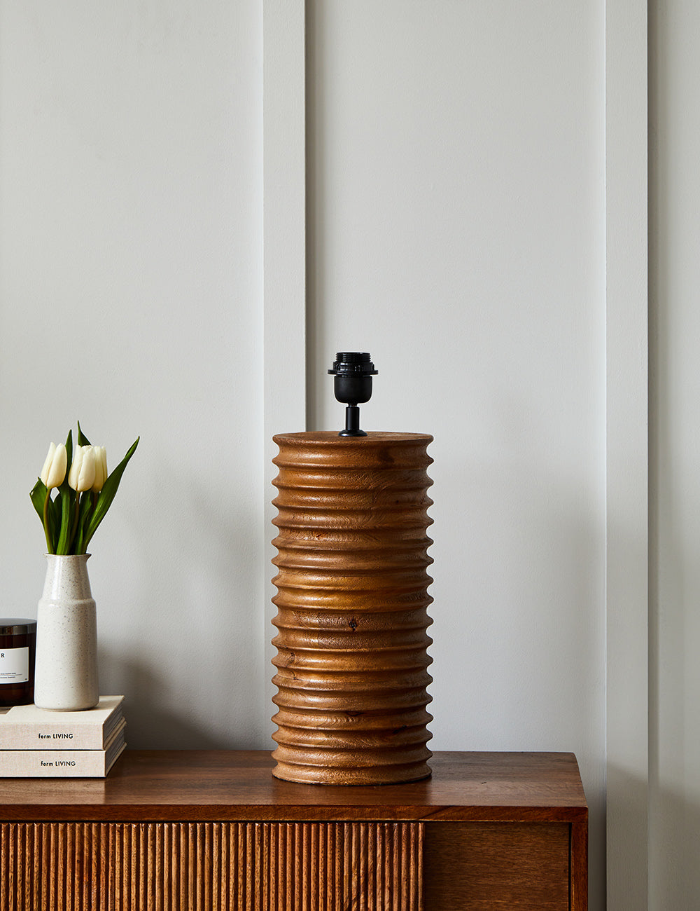 Modrn natural boho top ceramic table lamp